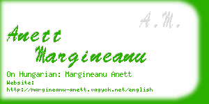 anett margineanu business card